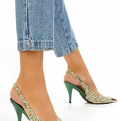 Pantofi dama eleganti Sagria verzi-Pantofi cu toc-Pantofi cu toc