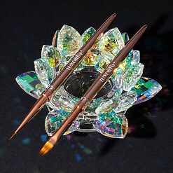 Recipient din Sticla pentru Manichiura LUXORISE Rainbow Flower 2