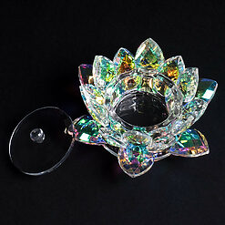 Recipient din Sticla pentru Manichiura LUXORISE Rainbow Flower 3