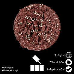 Rezerve Smirghel SensoPRO Milano pentru Pila Electrica duritate 80 set 100 buc 3