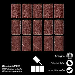 Rezerve smirghel SensoPRO Milano pentru pila electrica set 15 buc 2