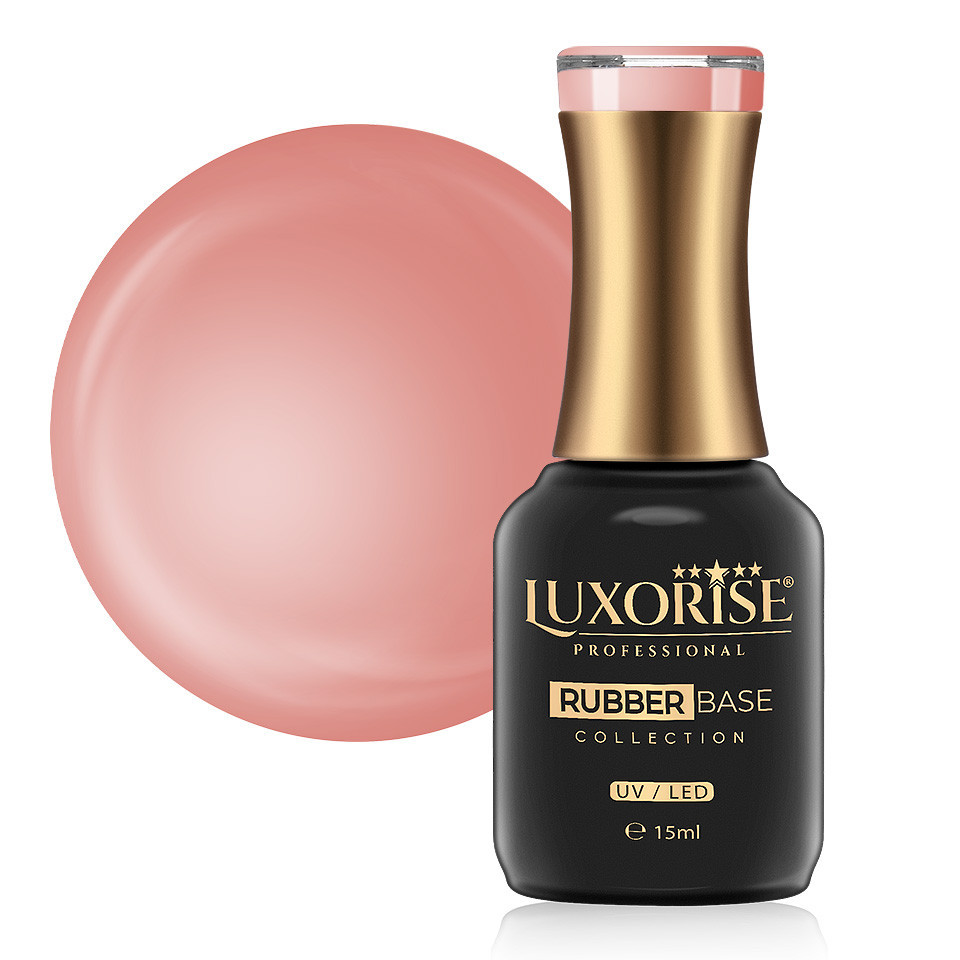Rubber Base LUXORISE Crystal Collection - Opulent Peach 15ml-Rubber Base > Rubber Base LUXORISE 15ml