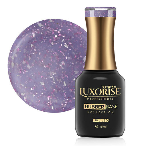 Rubber Base LUXORISE Sparkling Collection - Tinted Lilac 15ml-Rubber Base > Rubber Base LUXORISE 15ml
