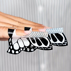 Sabloane Constructie Unghii LUXORISE Plastifiate Fluture 500 buc 5