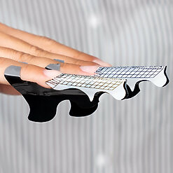 Sabloane Constructie Unghii LUXORISE Stiletto Black 500 buc 5