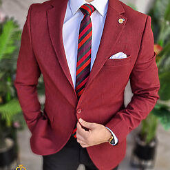Sacou visiniu croiala Slim Fit SC863 2