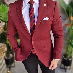 Sacou visiniu croiala Slim Fit SC863 3