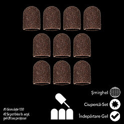 Set 10 Rezerve Smirghel pentru Capat Maxi PRO Granulatie 120 LUXORISE 2