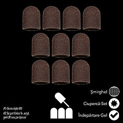 Set 10 Rezerve Smirghel pentru Capat Maxi PRO Granulatie 80 LUXORISE 2