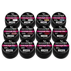 Set 12 Geluri UV Colorate Glitter Treasure Collection SensoPRO Milano 2