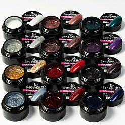 Set 12 Geluri UV Colorate Glitter Treasure Collection SensoPRO Milano 3