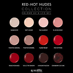 Set 12 Geluri UV Colorate LUXORISE Red Hot Nudes 2