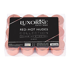 Set 12 Geluri UV Colorate LUXORISE Red Hot Nudes 4