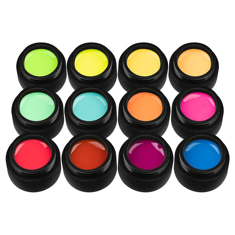Set 12 Geluri UV Colorate Neon City Collection