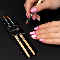 Set 3 Pensule Unghii Acril Limba de Pisica LUXORISE nr. 8 9 10 3