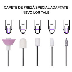 Set 5 Capete Freza Unghii SensoPRO Milano 4