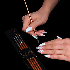 Set 5 Pensule Pictura Unghii pentru linii fine LUXORISE 3