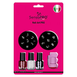 Set Stampila Unghii cu Matrite si Oja Speciala Classy Nails SensoPRO Milano 2