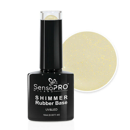 Shimmer Rubber Base SensoPRO Milano - #28 Pearly Golden