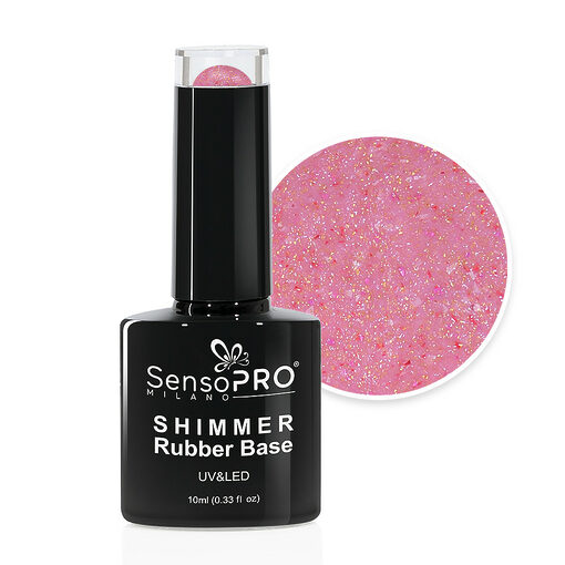 Shimmer Rubber Base SensoPRO Milano - #51 Scarlet Spots