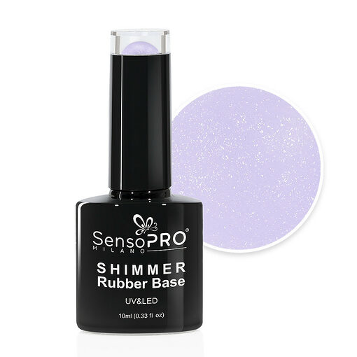 Shimmer Rubber Base SensoPRO Milano - #54 Silver Euphoria