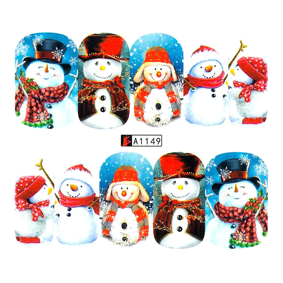 Tatuaj Unghii LUXORISE Snowmen Smile