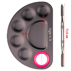 Tavita Metalica LUXORISE Mixare Culori si Vopsele Acrilice cu Spatula 4