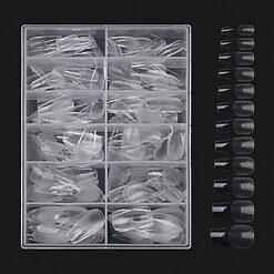 Tipsuri Unghii Dizolvabile Ballerina Soak Off Half Matte Full Nail 240 buc 2