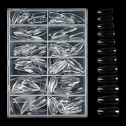 Tipsuri Unghii Dizolvabile Migdala Soak Off Almond Full Nail 240 buc 2