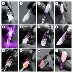 Tipsuri Unghii Dizolvabile Square Soak Off Half Matte Full Nail 240 buc 3