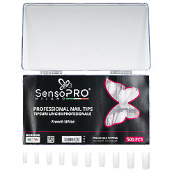 Tipsuri Unghii False SensoPRO Milano French White 500 buc 2