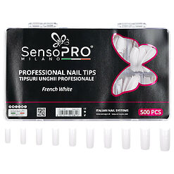 Tipsuri Unghii False SensoPRO Milano French White 500 buc 3