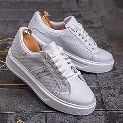 Adidasi de barbati albi cu talpa inalta ultra light – AD544 2