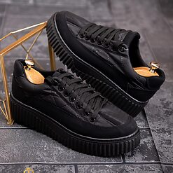 Adidasi de barbati negri cu talpa inalta ultra light – AD543 2