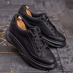 Adidasi de barbati negri cu talpa inalta ultra light – AD546 2