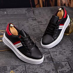 Adidasi de barbati negri cu talpa inalta ultra light – AD550 3