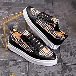 Adidasi de barbati negri cu talpa inalta ultra light – AD583 3