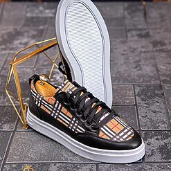 Adidasi de barbati negri cu talpa inalta ultra light – AD583 5