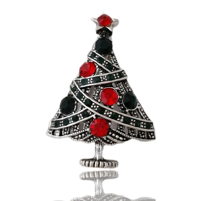 Brosa Bradulet luminat Argintiu-Craciun >> Bijuterii cu tematica >> Brose Craciun >> Noutati