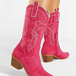 Cizme cowboy dama roz Texina-Cizme cowboy dama-Ciocate dama