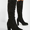 Cizme lungi dama negre Vienne-Cizme cu toc-Cizme cu toc