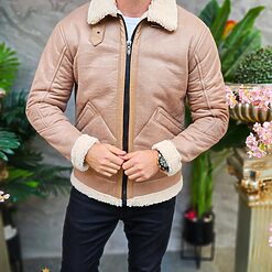 Cojoc BEJ de barbati interior imblanit complet slim fit CJ020 4