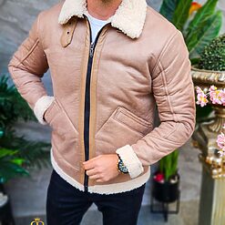 Cojoc BEJ de barbati interior imblanit complet slim fit CJ020 5