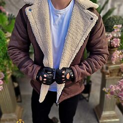 Cojoc gros maro inchis interior imblanit slim fit CJ016 5