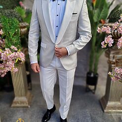 Costum ceremonie albbej set 3 piese C4453 2