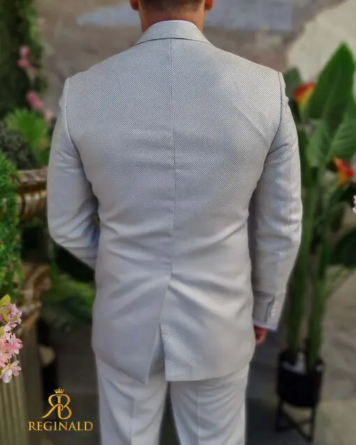 Costum ceremonie alb/bej