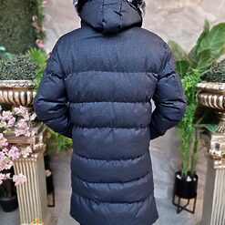 Geaca bleumarin lunga si groasa pentru barbati cu gluga GC821 3