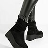 Ghete cu platformă Talavera negre-Botine cu platforma-Noutăți
