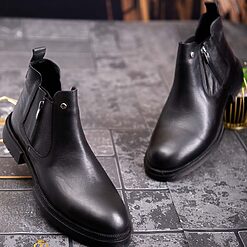 negre din piele 100% naturala - GH132-Ghete