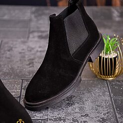 negre din piele 100% naturala - GH134-Ghete